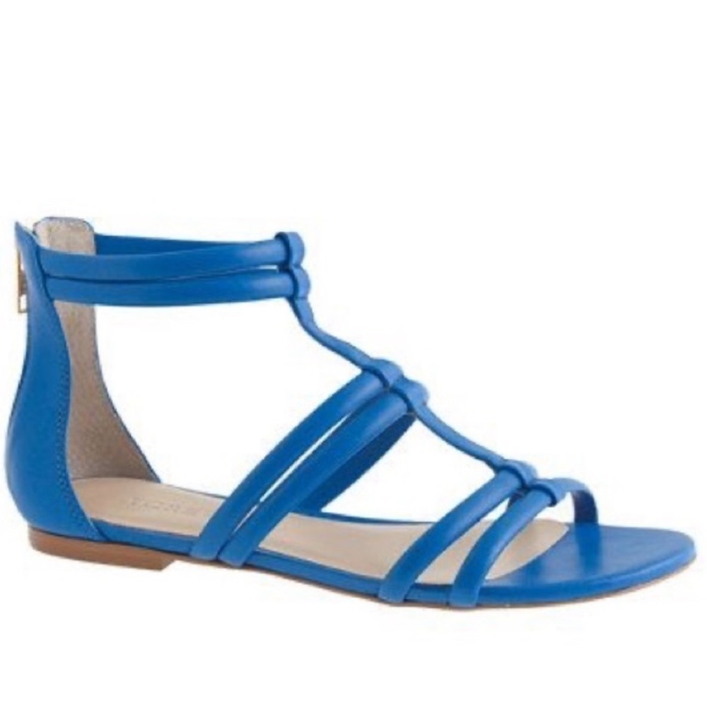 J. CREW Back Zip Sandals in Majestic Blue 7
